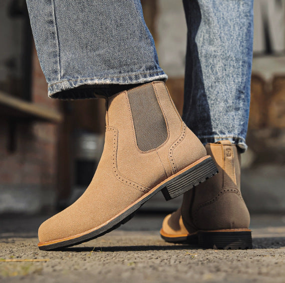 Fleece-like Men's Shoes New Autumn Boots
