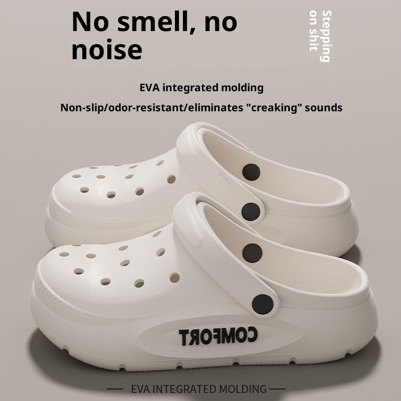 Men's Perforated Shoes For Summer Outdoor Wear With A Cushioned Stepping Sensation