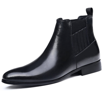 Men's Chelsea Boots Retro British Pointed High-top