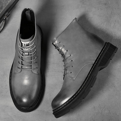 Fashion Zipper Tooling Boots Outdoor Leisure Platform