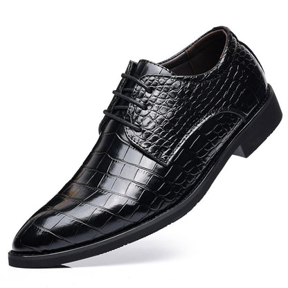Men's Business Casual Shoes Fish Grain British Leather Shoes