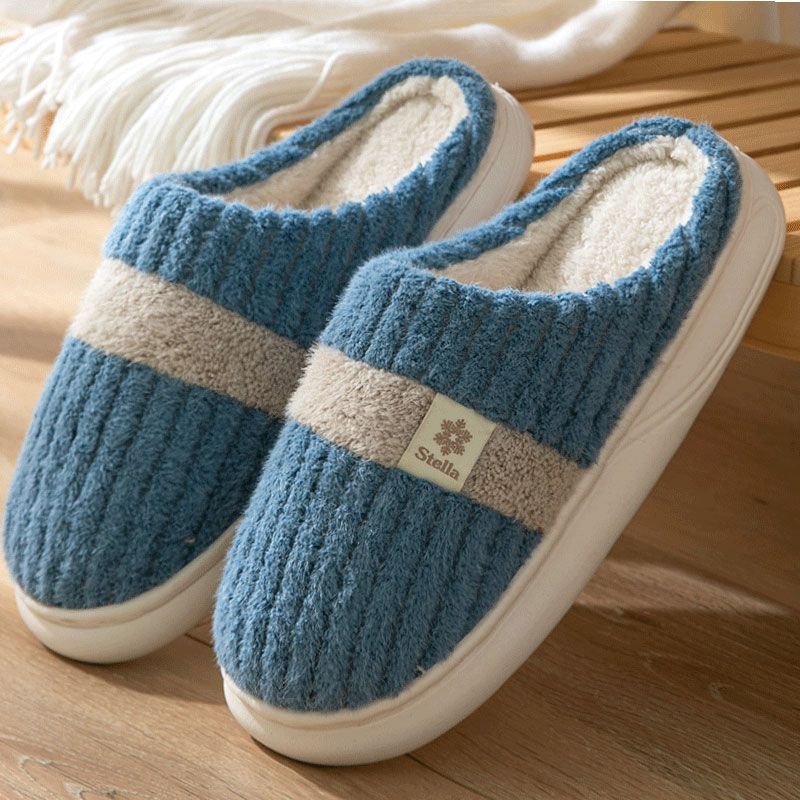 New Fleece-lined Thickened Cotton Slippers