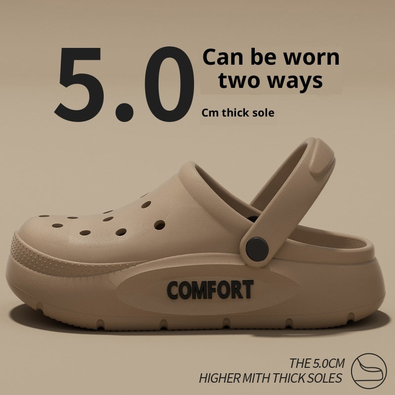 Men's Perforated Shoes For Summer Outdoor Wear With A Cushioned Stepping Sensation