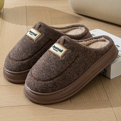 Men's Warm Thickened Bottom Plus Size Cotton Slippers
