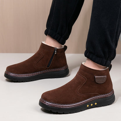 Warm Non-slip Sheep Wool Plus Velvet Thick Cotton Shoes