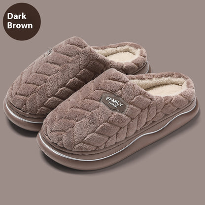 Thick Bottom Non-stinky Feet Home Indoor Non-slip Winter Fluffy Slippers