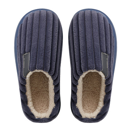 Warm, Plus-size Casual Slippers For Men
